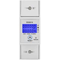 Los mejores  - Keenso Medidor de energía 5-80A 230V 50Hz DDS015 LCD digital Monofásico Retroiluminación Medidor de vatios Montaje en…